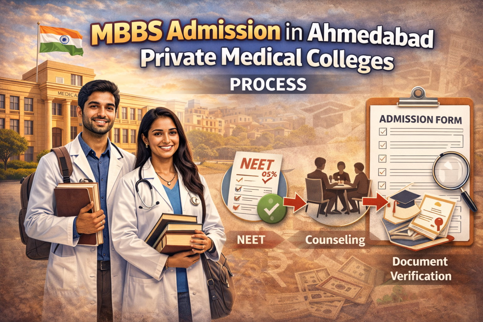 MBBS admission in Ahmedabad private medical colleges Process